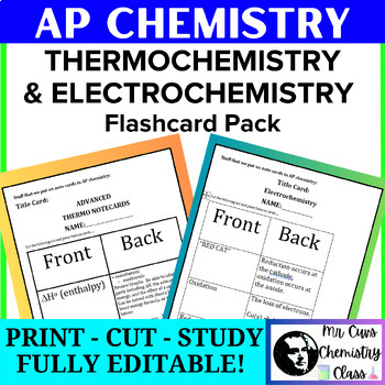 Preview of AP Chemistry Exam Thermochemistry & Electrochemistry Review Flashcards
