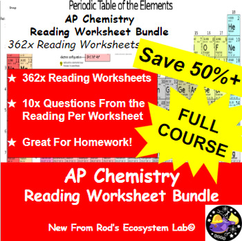 Preview of AP Chemistry FULL YEAR Mega Bundle Reading Worksheet Bundle **Editable**
