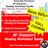 AP Chemistry FULL YEAR Mega Bundle Reading Worksheet Bundl