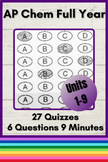 AP Chemistry Full Year: 27 Multiple Choice Practice Quizze