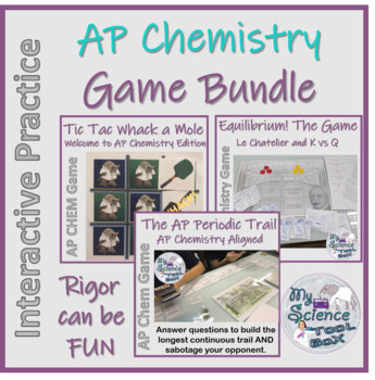 Preview of AP Chemistry Game Bundle -- Stoichiometry, Equilibrium, Periodic Trends, More!