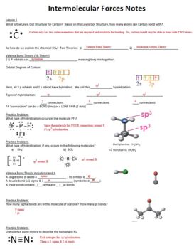 AP Chemistry Intermolecular Forces Guided Notes for Powerpoint (with ...