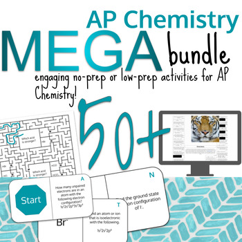 Preview of AP Chemistry Mega Self-Checking & Activities Bundle w/ Print & Digital Resources