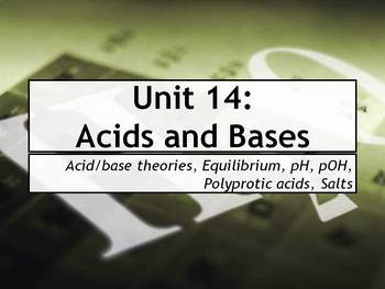 Preview of AP Chemistry Power Point and Guided Notes: Acids and Bases