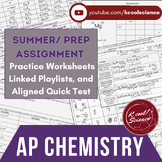 AP Chemistry Prep/Summer Assignment
