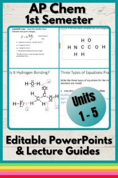 Preview of AP Chemistry Semester 1 PowerPoints and Guided Notes Bundle
