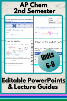 Preview of AP Chemistry Semester 2 PowerPoints and Guided Notes Bundle