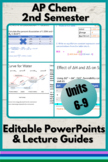 AP Chemistry Semester 2 PowerPoints and Guided Notes Bundle