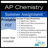 AP Chemistry Summer Assignment