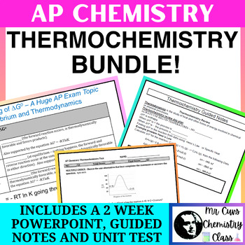 Preview of AP Chemistry Thermochemistry Unit BUNDLE (PowerPoint, Guided Notes, Unit Test)!