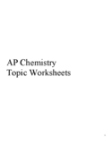 AP Chemistry Topic Worksheet Solutions