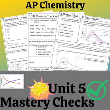 Preview of AP Chemistry Unit 5 Mastery Checks