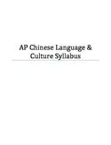 AP Chinese Syllabus Audit Example