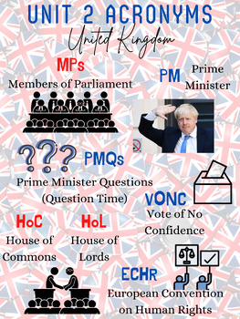 Preview of AP Comp. Govt. Acronyms Poster - UK