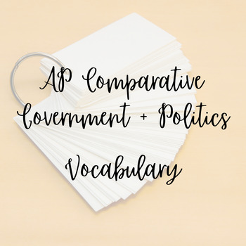 Preview of AP Comp. Govt. Vocabulary