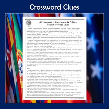 AP Comparative Government Politics Brazil Crossword Puzzle TpT