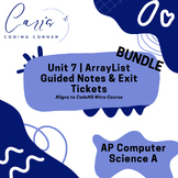 AP Computer Science A Unit 7 ArrayLists Bundle
