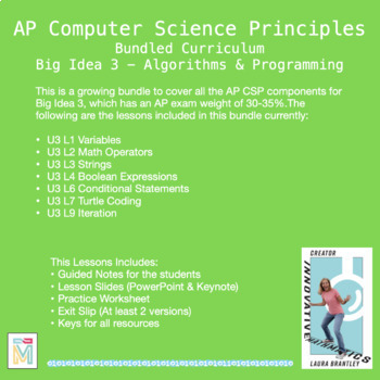 Preview of AP Computer Science Principles Bundle - Big Idea 3: Algorithms & Programming
