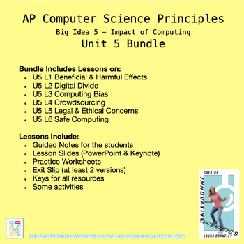 Preview of AP Computer Science Principles Bundle - Big Idea 5: Impact of Computing