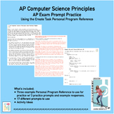 AP Computer Science Principles Exam Create Task Prompt Practice