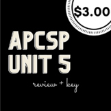 AP Computer Science Principles Unit 5 Review + KEY