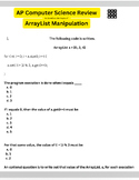 AP Computer Science Worksheet is Presented On Arraylist Ma