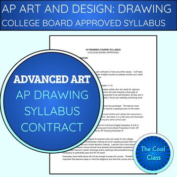 Preview of AP Drawing Editable Syllabus and Contract 2023-2024 College Board APPROVED