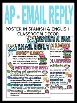 Preview of AP - EMAIL REPLY CHECKLIST - Poster in English & Spanish