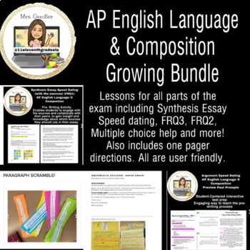 Preview of AP ENGLISH LANGUAGE & COMPOSITION - GROWING BUNDLE