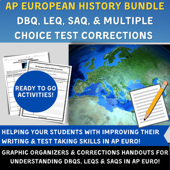 Preview of AP European History BUNDLE - DBQ, LEQ, SAQ & Multiple Choice Test Corrections