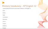 AP English Lang. Key Terms to know for Rhetorical Analysis