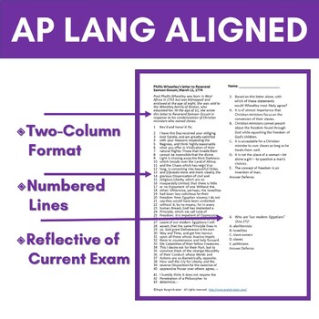 ap lang practice multiple choice