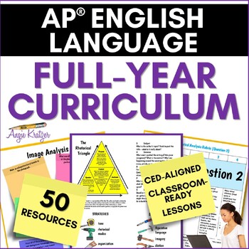 Preview of AP English Language Curriculum, AP Lang Language, Rhetorical Analysis - Argument