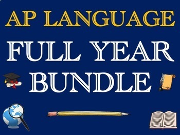 Preview of AP Language & Composition Lessons, Slides, & Materials BUNDLE for FULL YEAR