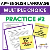 AP English Language Mini Practice Multiple Choice Set #2 {