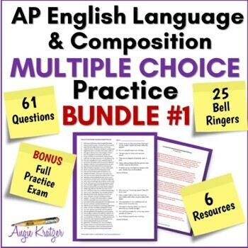 Preview of AP English Language & Composition Exam Multiple Choice BUNDLE #1 - AP Lang