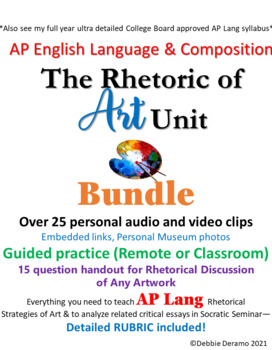 Preview of AP English Language Rhetoric of Art detailed BUNDLE