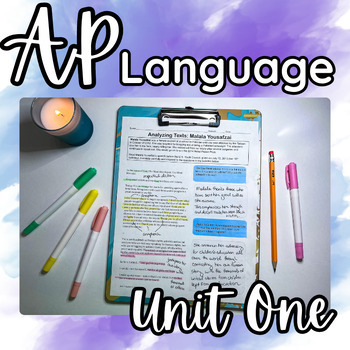 Preview of AP English Language Unit 1: Complete Unit Plan and Activities CED Aligned
