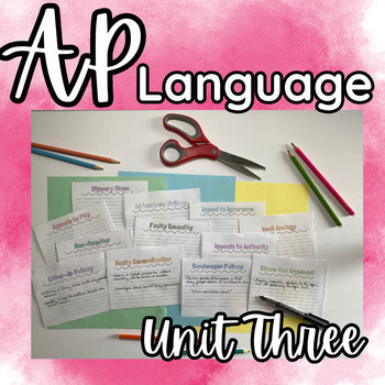 Preview of AP English Language Unit 3: Complete Unit Plan and Activities CED Aligned