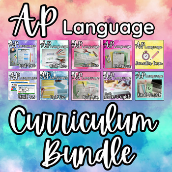 Preview of AP English Language and Composition CURRICULUM BUNDLE full year CED Aligned