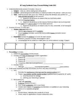 ap english language and composition question 1 synthesis