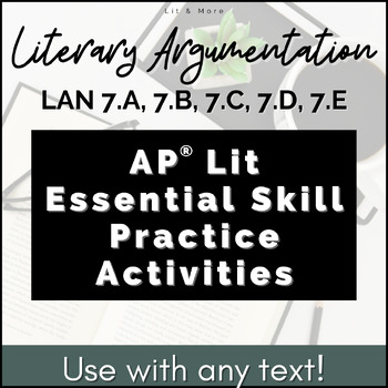 Preview of AP English Literature Essential Skills Activities - Literary Argumentation
