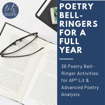 Preview of AP English Literature Poetry Bellringers for a Full Year | Daily Questions