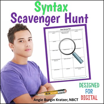 Preview of Syntax Scavenger Hunt for AP English Language & AP English Literature