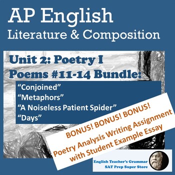 Preview of AP English Unit 2 Poetry I: Poems #11-14 Bundle