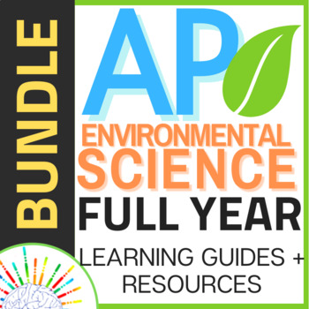 Preview of APES /AP Environmental Science FULL YEAR Review & Learning Guides Plus Resources