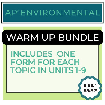 Preview of AP Environmental Science (APES) BUNDLE of Warm Ups