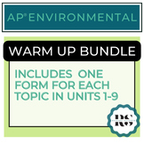 AP Environmental Science (APES) BUNDLE of Warm Ups