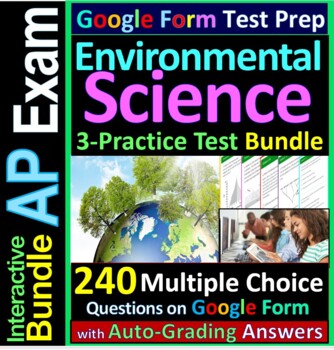 Preview of AP Environmental Science Exam Multiple Choice MCQ Practice & Review Tests Bundle