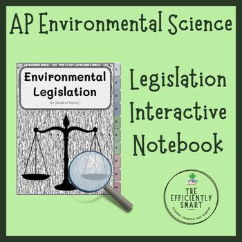 Preview of AP Environmental Science (APES) Legislation Interactive Notebook NO PREP!
